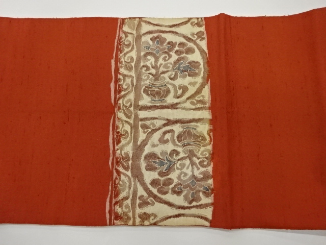 6891119: JAPANESE KIMONO / VINTAGE FUKURO OBI / TSUMUGI / WOVEN